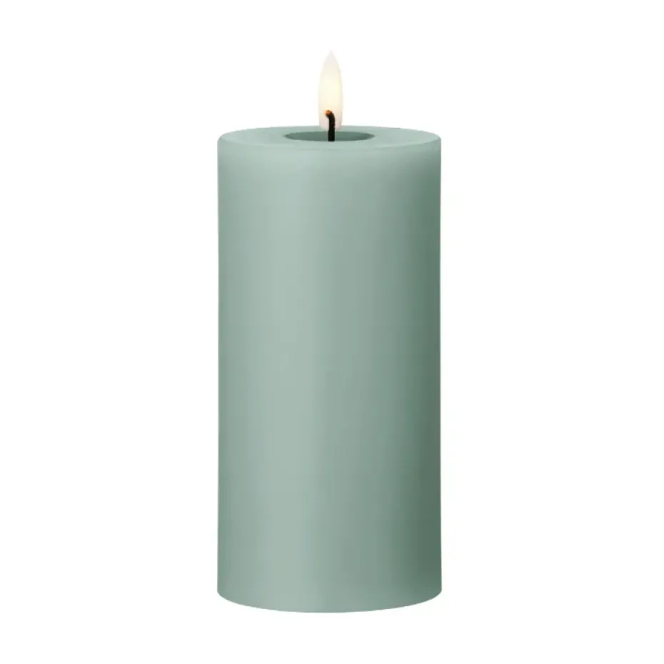 ester & erik pillar candle LED, 67 Jade stone, 15 cm