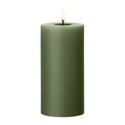 ester & erik pillar candle LED, 70 Green Soil, 15 cm