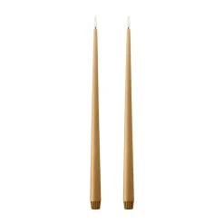 ester & erik taper candle LED 2-pack, 27 Almond butter, 40 cm