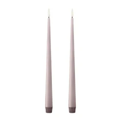 ester & erik taper candle LED 2-pack, 52 Soft Rose , 30 cm
