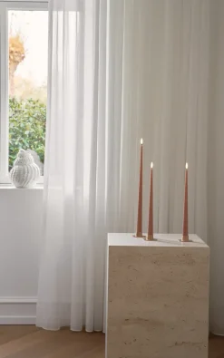ester & erik taper candle LED 2-pack, 20 Rosy caramel, 40 cm