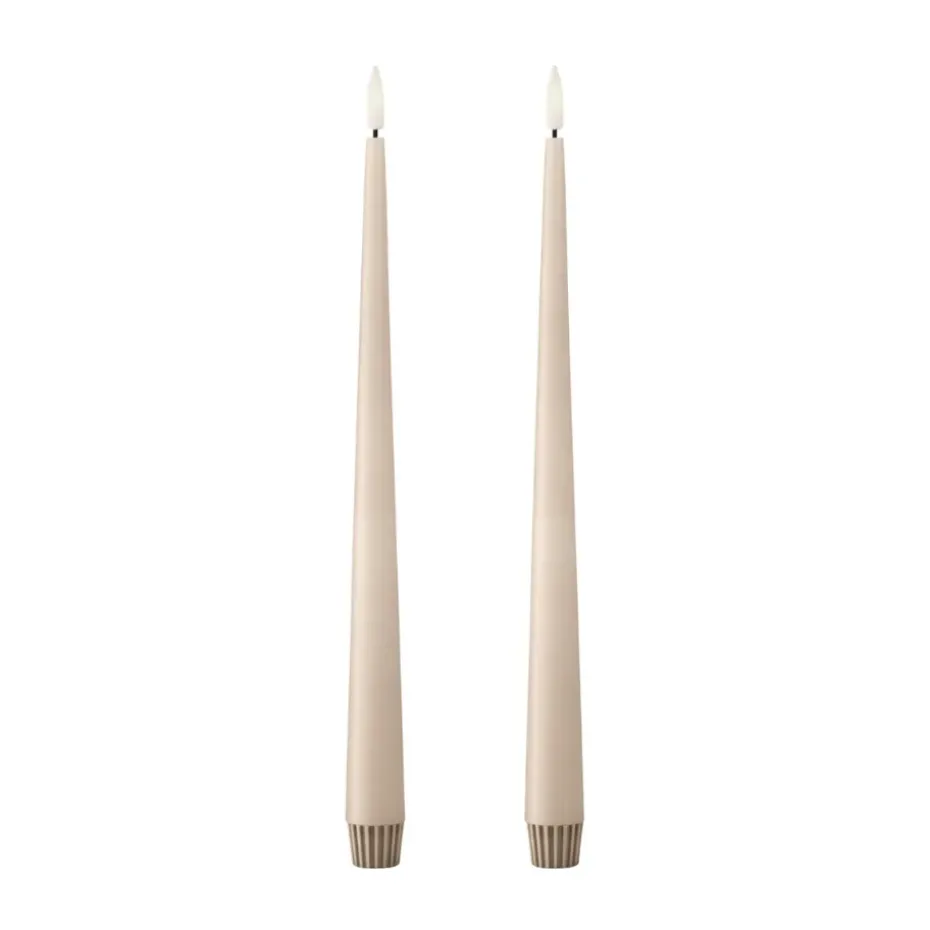 ester & erik taper candle LED 2-pack, 11 Ice Latte , 30 cm