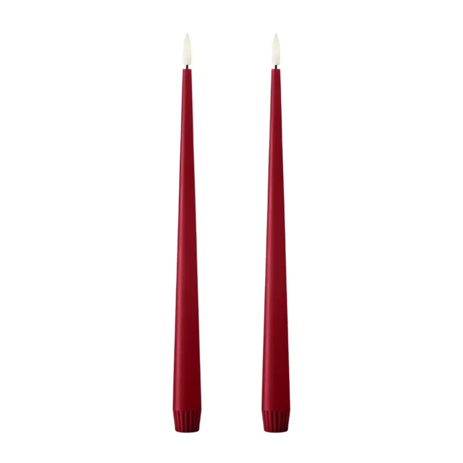 ester & erik taper candle LED 2-pack, 36 Winter Berry , 30 cm