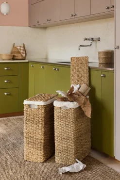 Esther braided laundry basket nature, 58 cm