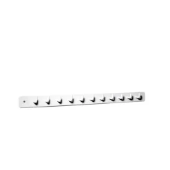 Etcetera 11 hook rack, White lacquer