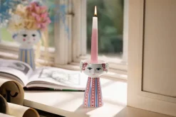 Eva candlestick 14 cm, Red