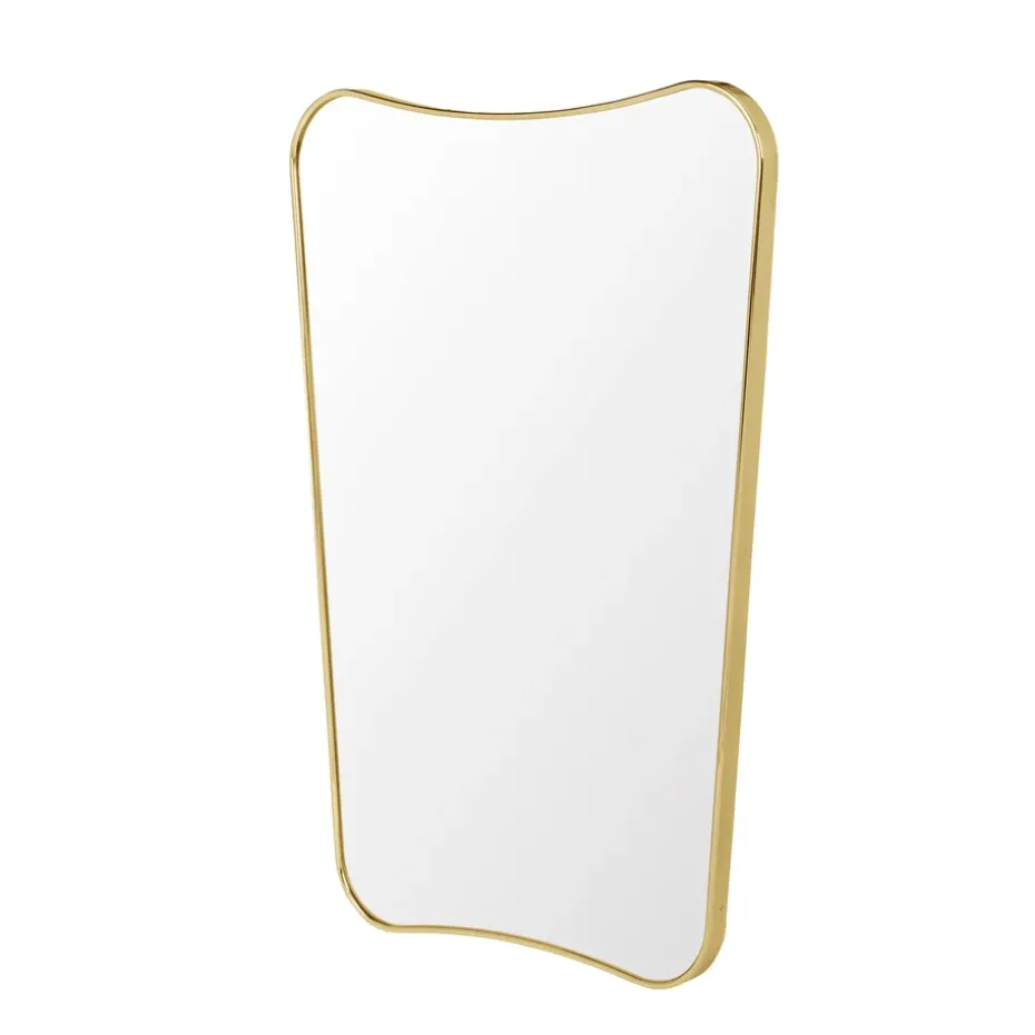 F.A.33 Rectangular mirror, brass
