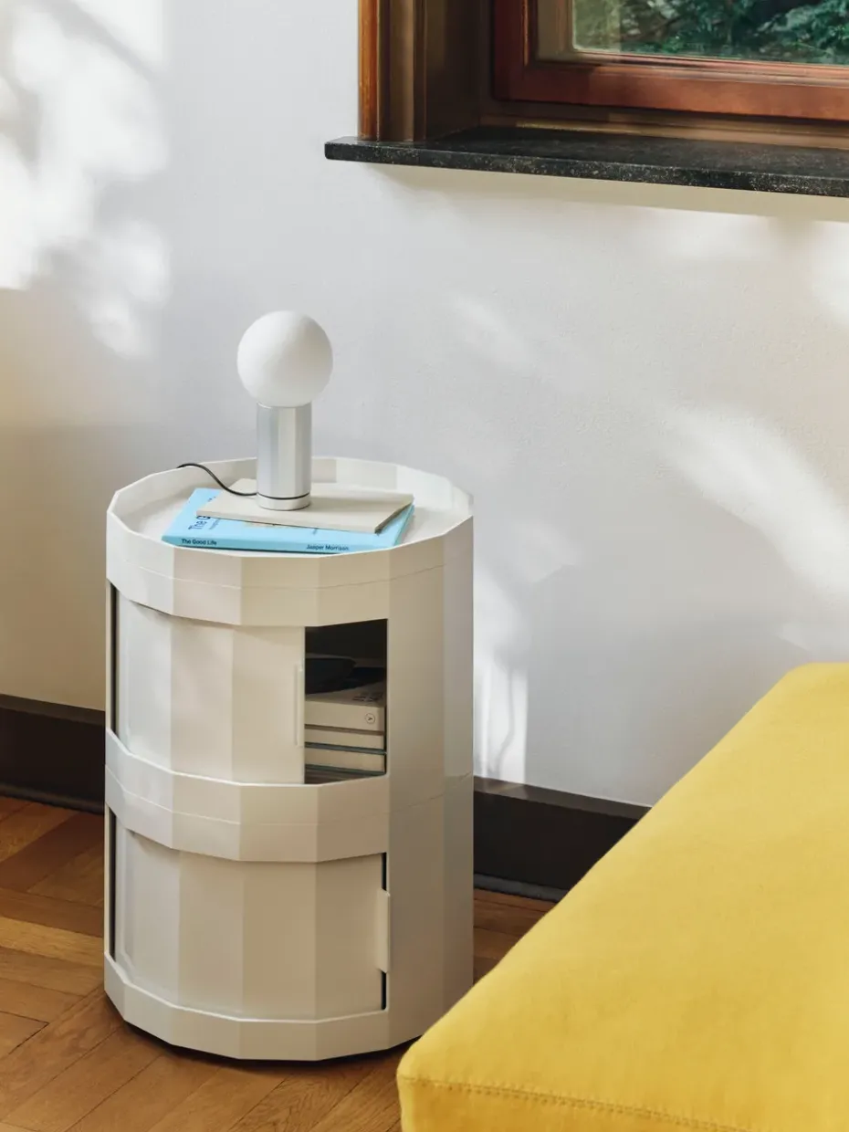 Facet Cabinet 20 side table, Eggshell