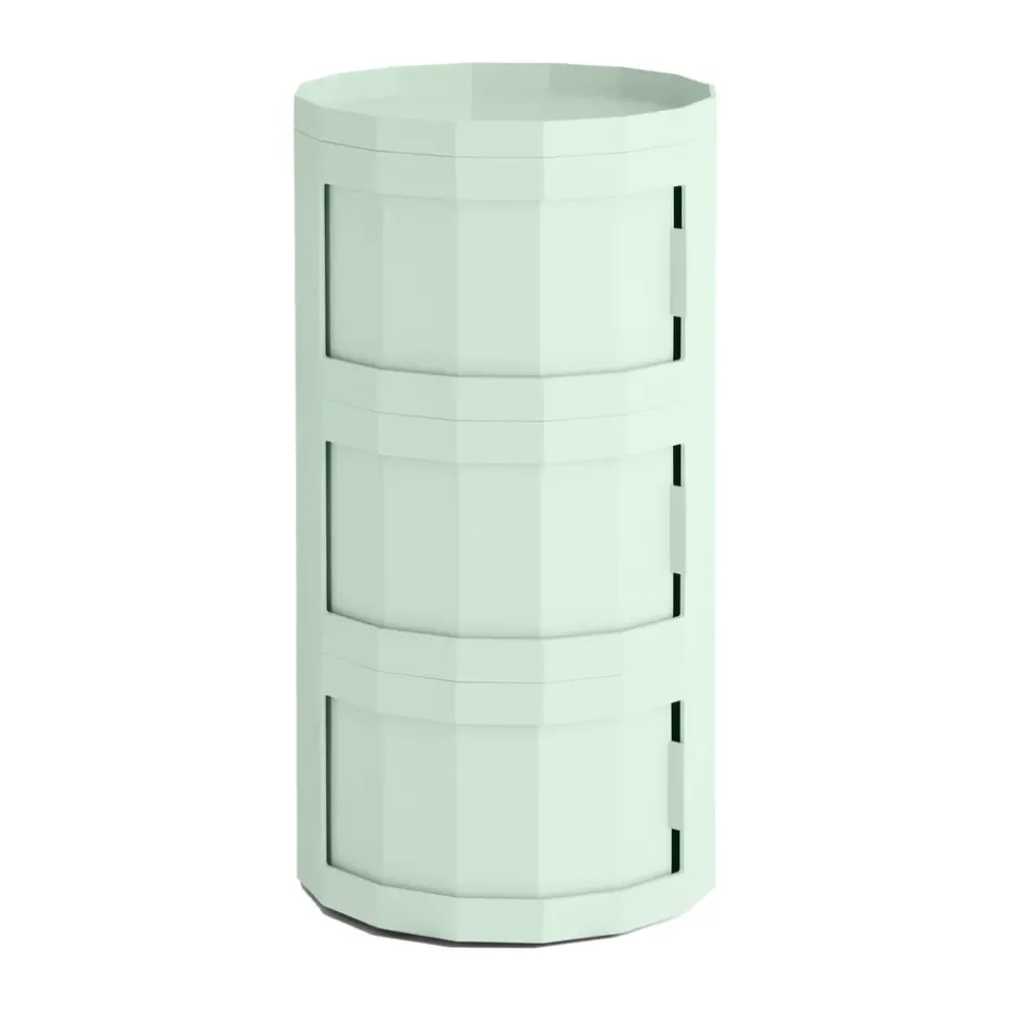 Facet Cabinet 30 side table, Soft mint