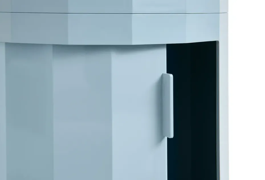 Facet Cabinet 110 side table, Misty blue