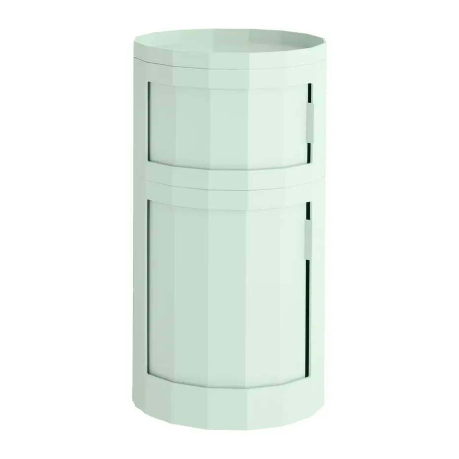Facet Cabinet 110 side table, Soft mint