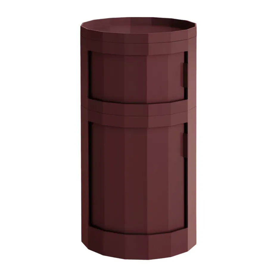 Facet Cabinet 110 side table, Burgundy