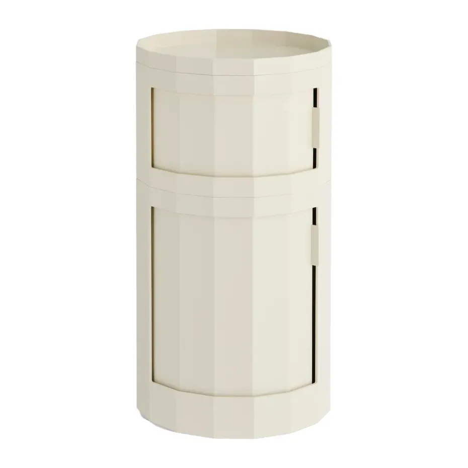 Facet Cabinet 110 side table, Eggshell
