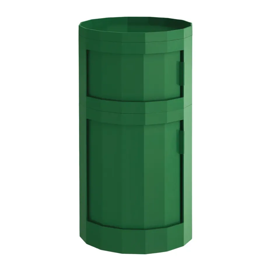 Facet Cabinet 110 side table, Spinach green