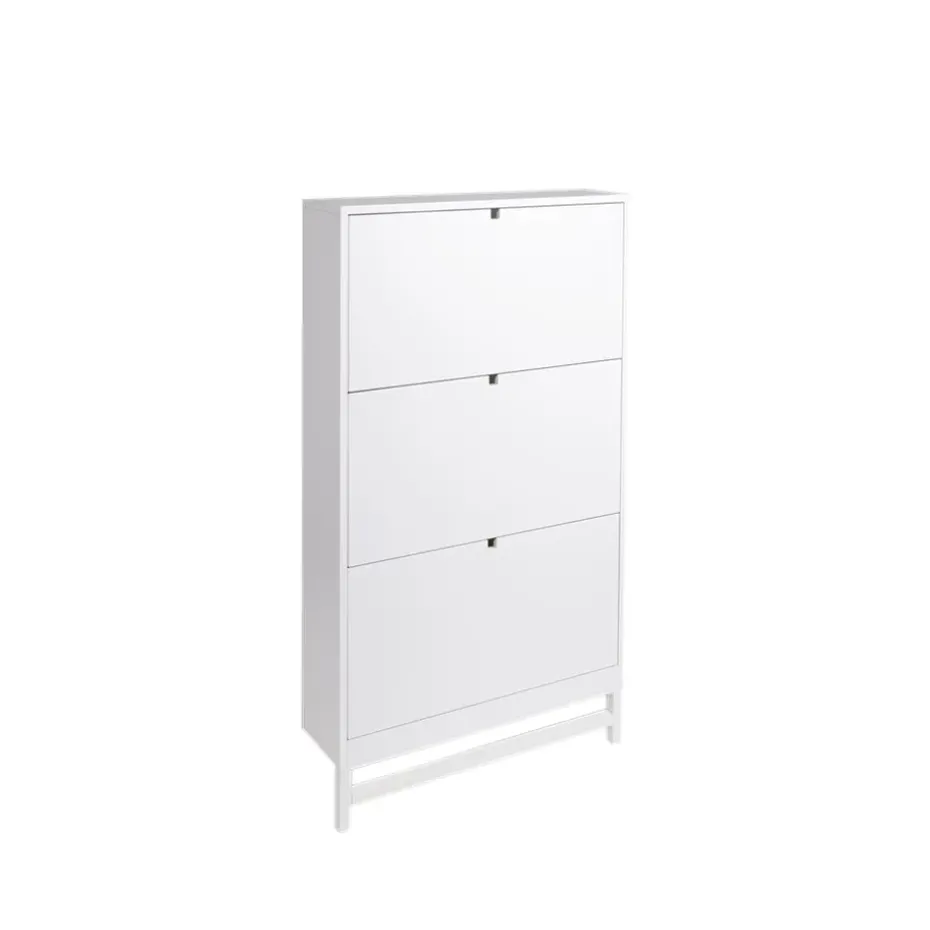 Falsterbo shoe storage, white, 3 compartment
