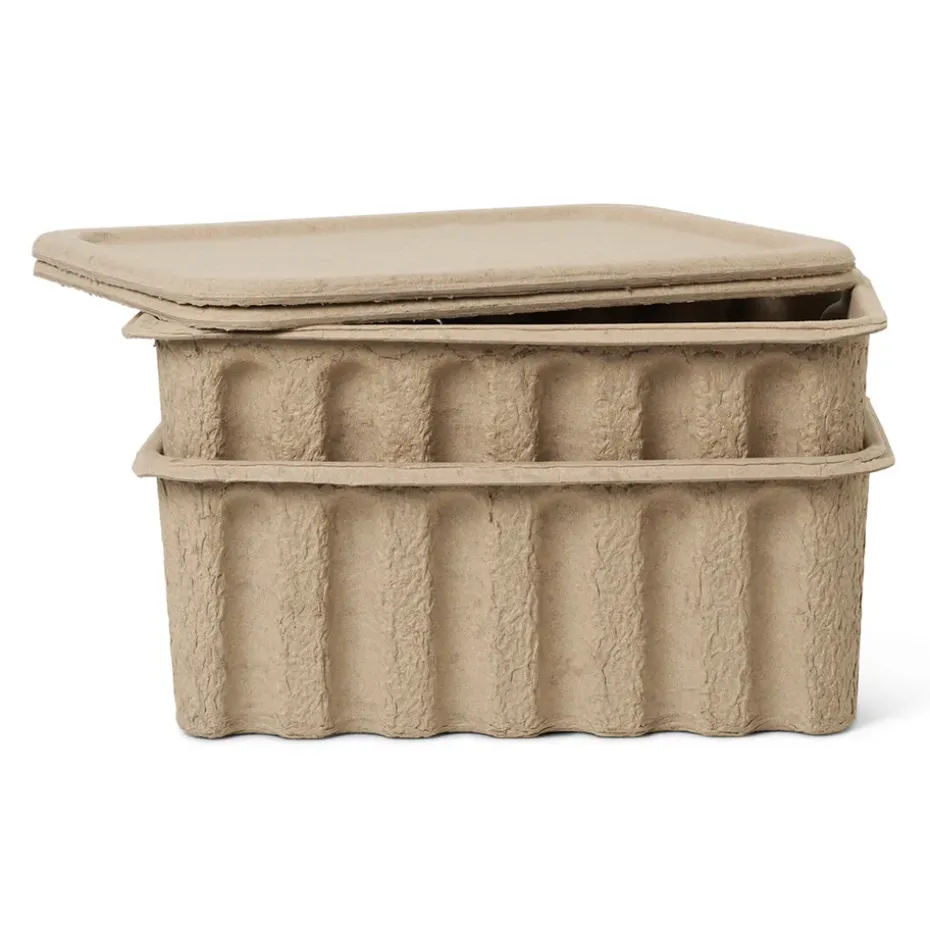 Ferm large box paper with lid 2-pack, brown