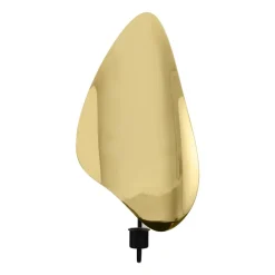 Flambeau candlestick wall 34 cm, Black-polished brass