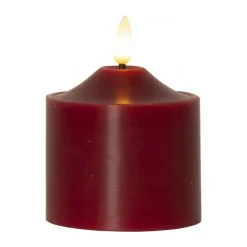Flame LED Pillar Candle 9.5 cm, Red