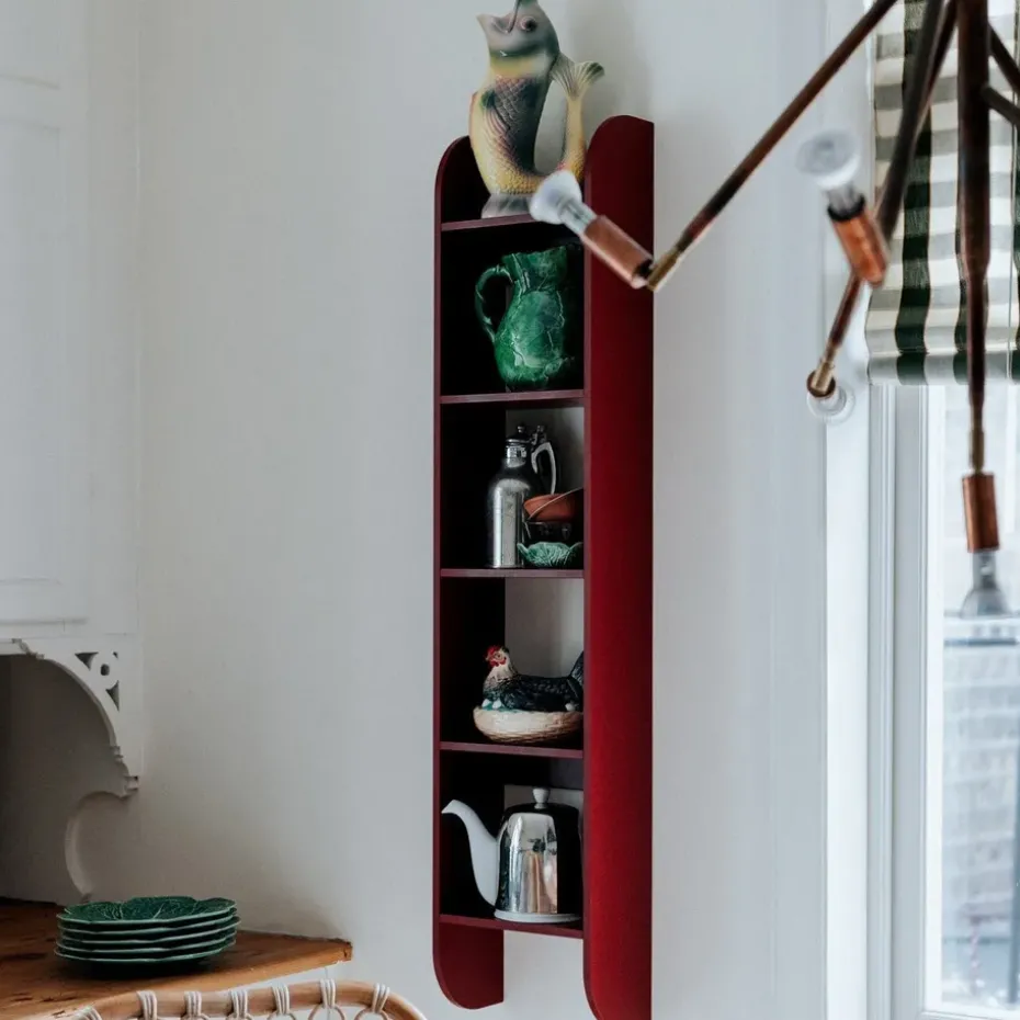 Flaneaur wall shelf 27x128 cm, Burgundy