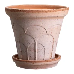 Fleur pot with saucer, 2 pieces, Pink, Ø21 cm