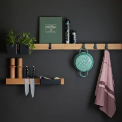Flex Rail magnetic rail 60 cm, oak-black