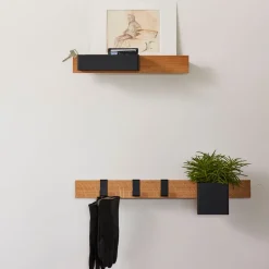 Flex Rail magnetic rail 60 cm, oak-black
