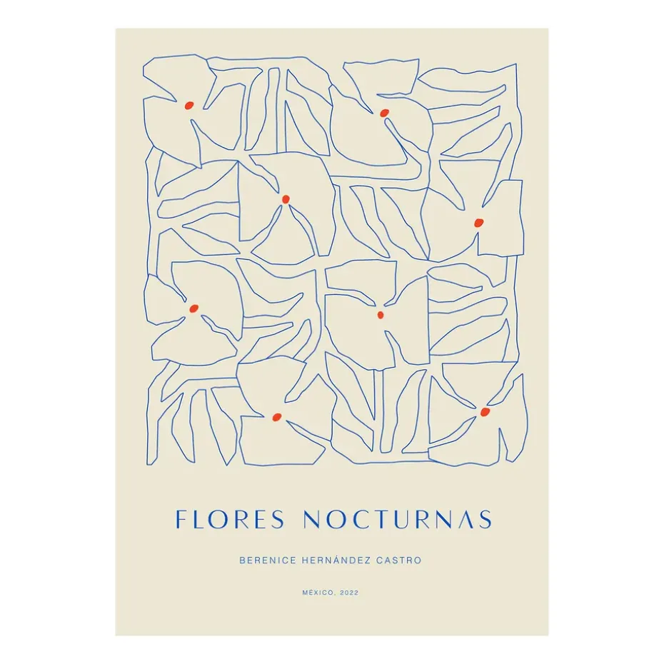 Flores Nocturnas 01 poster, 30x40 cm