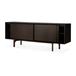 Flow sideboard, Rose brown mahogany, 224x82 cm