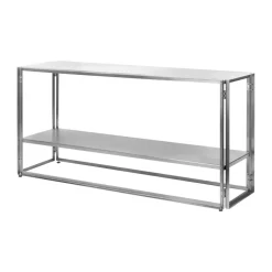 Foldable console 124x60 cm, Brushed stainless steel