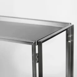 Foldable console 124x60 cm, Brushed stainless steel