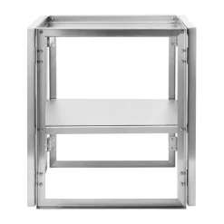 Foldable side table 40x40 cm, Brushed stainless steel