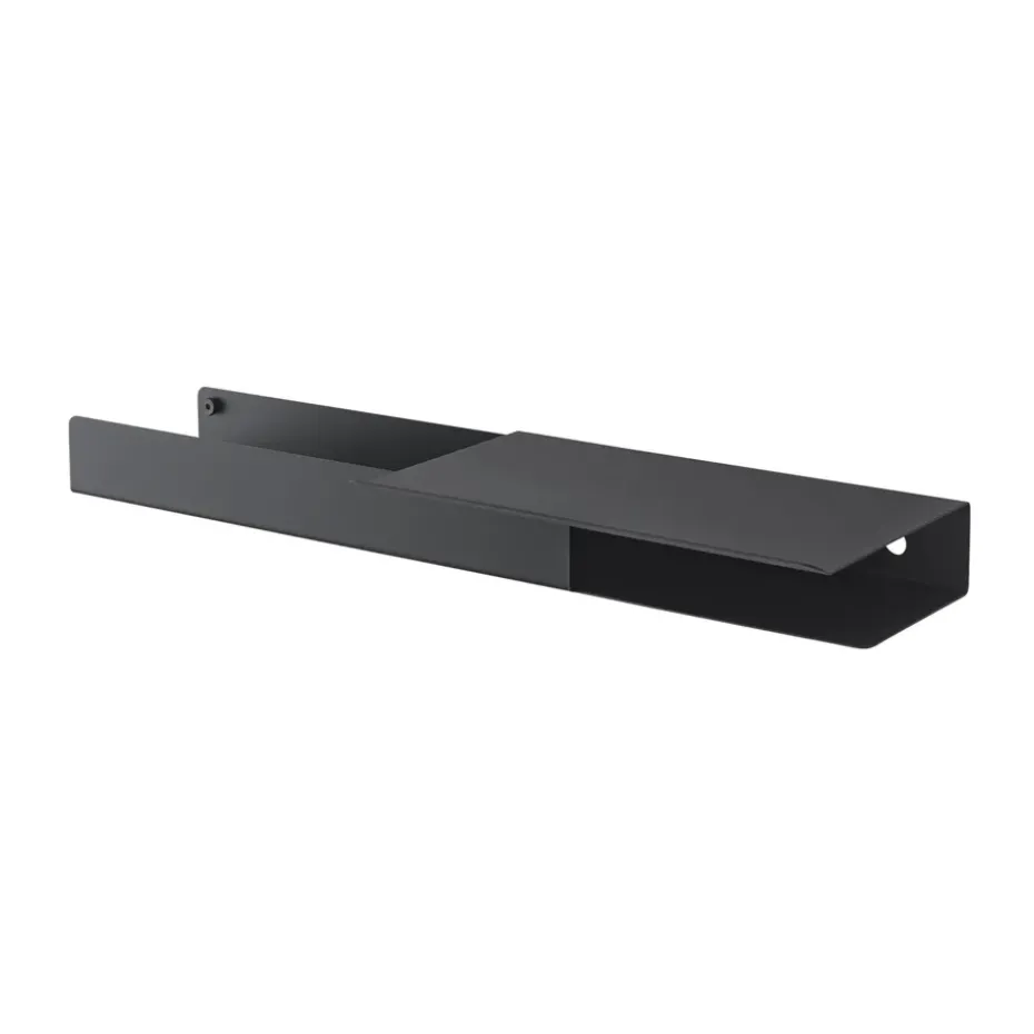 Folded platform shelf 62x5.4 cm, Black