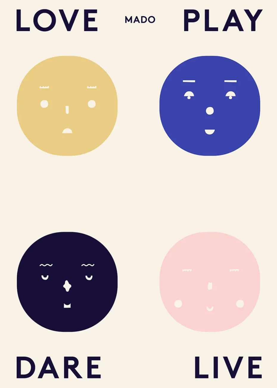 Four Feelings poster, 50x70 cm