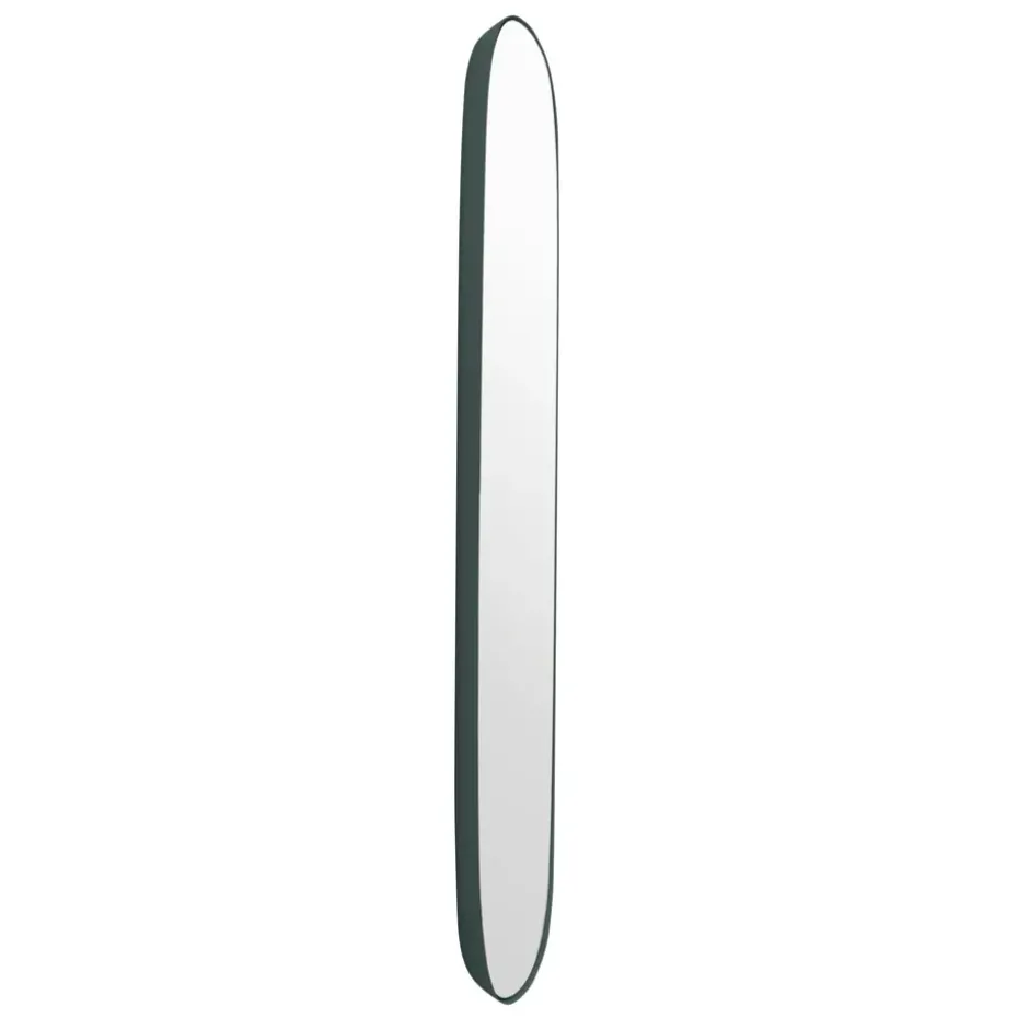 Framed mirror large, Dark-green clear, 118x44,5