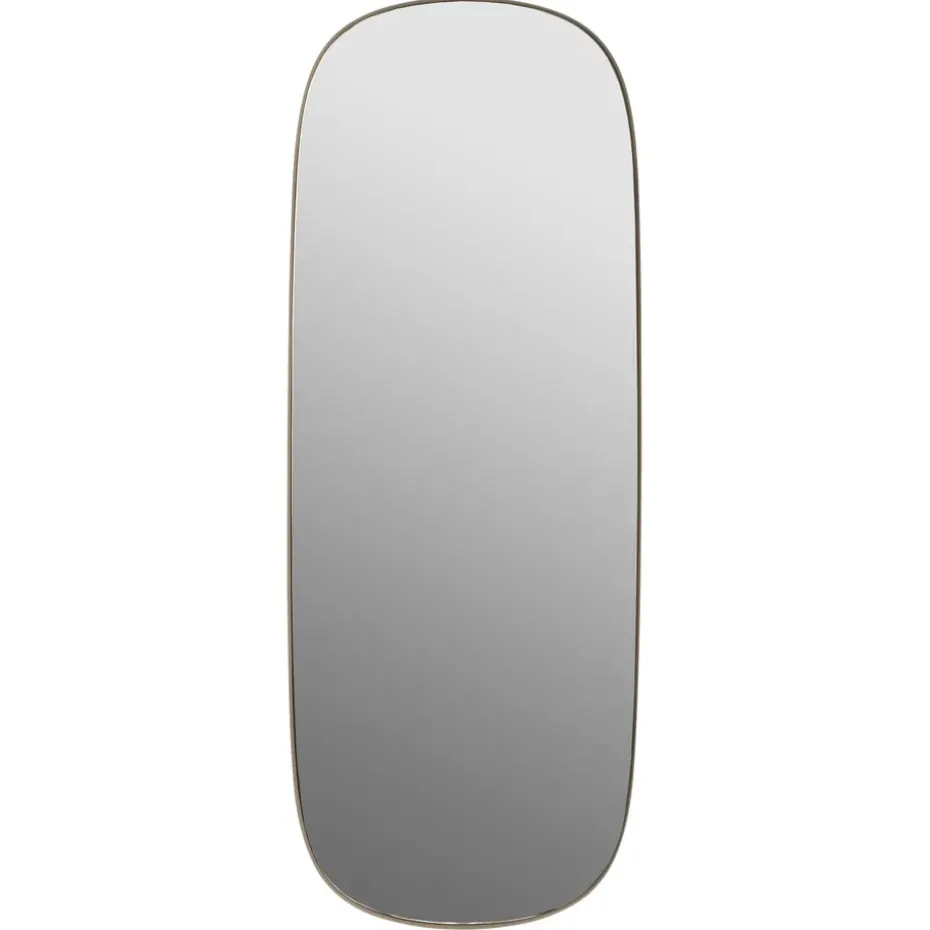 Framed mirror large, Taupe-clear, 118x44,5