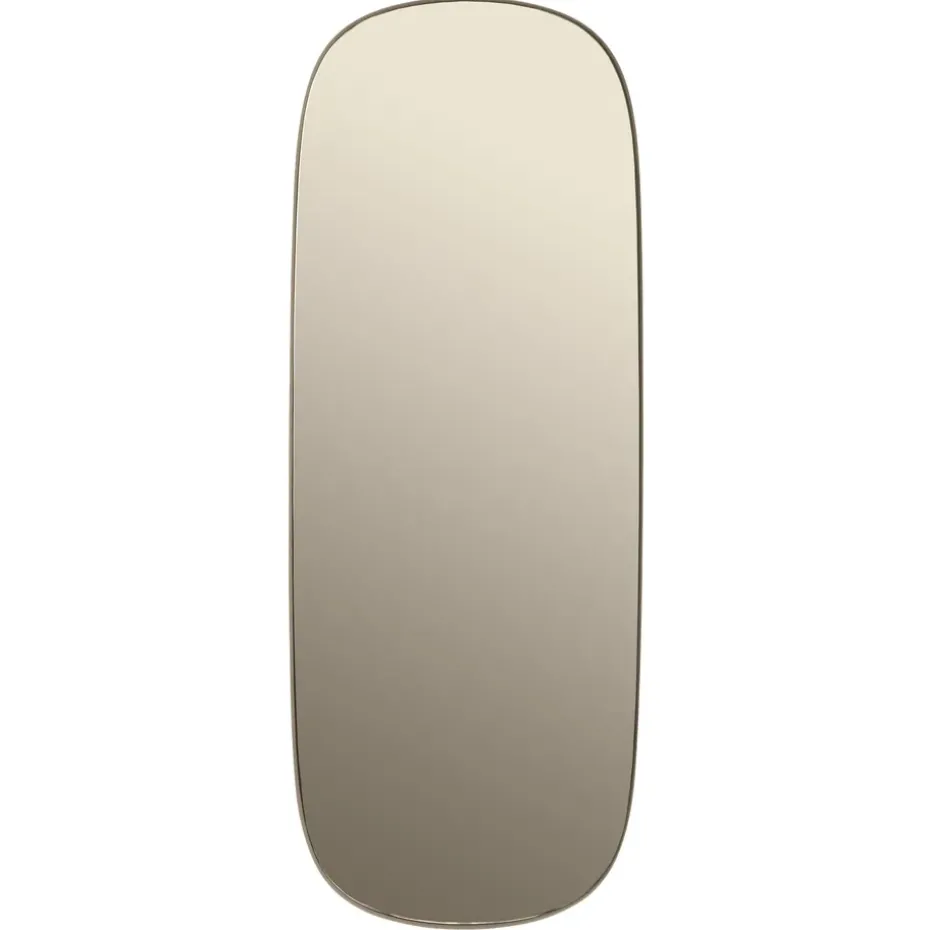 Framed mirror large, Taupe-taupe, 118x44,5