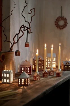 Gingerbread Christmas hanging 5 cm 2-pack, Brown