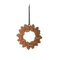 Gingerbread Christmas wreath Ø18.5 cm, Brown