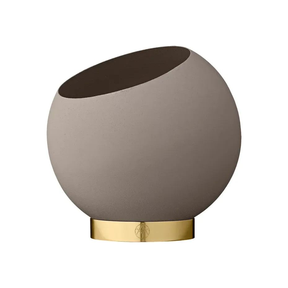 Globe flowerpot Ø17 cm, Taupe
