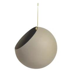 GLOBE hanging pot Ø21 cm h32 cm, Taupe