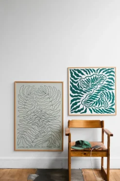 Green poster, 70x70 cm