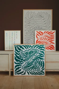 Green poster, 70x70 cm