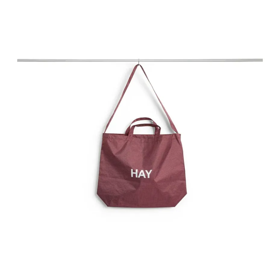 Grid Crossover Bag medium, Burgundy, medium