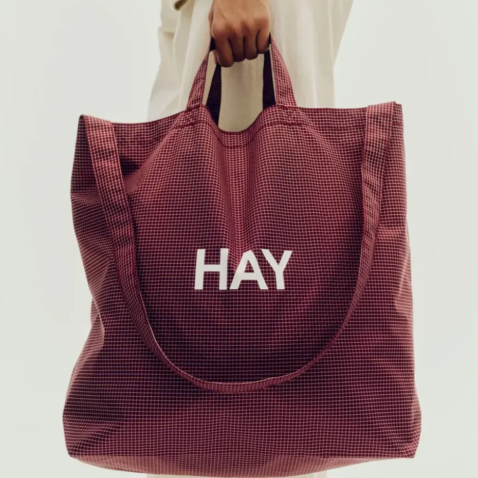 Grid Crossover Bag medium, Burgundy, medium