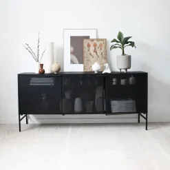 Grid side table, Black