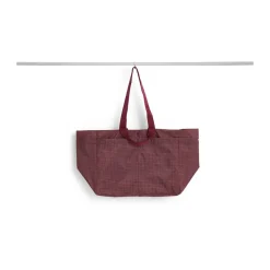 Grid Weekend Bag, Burgundy, medium