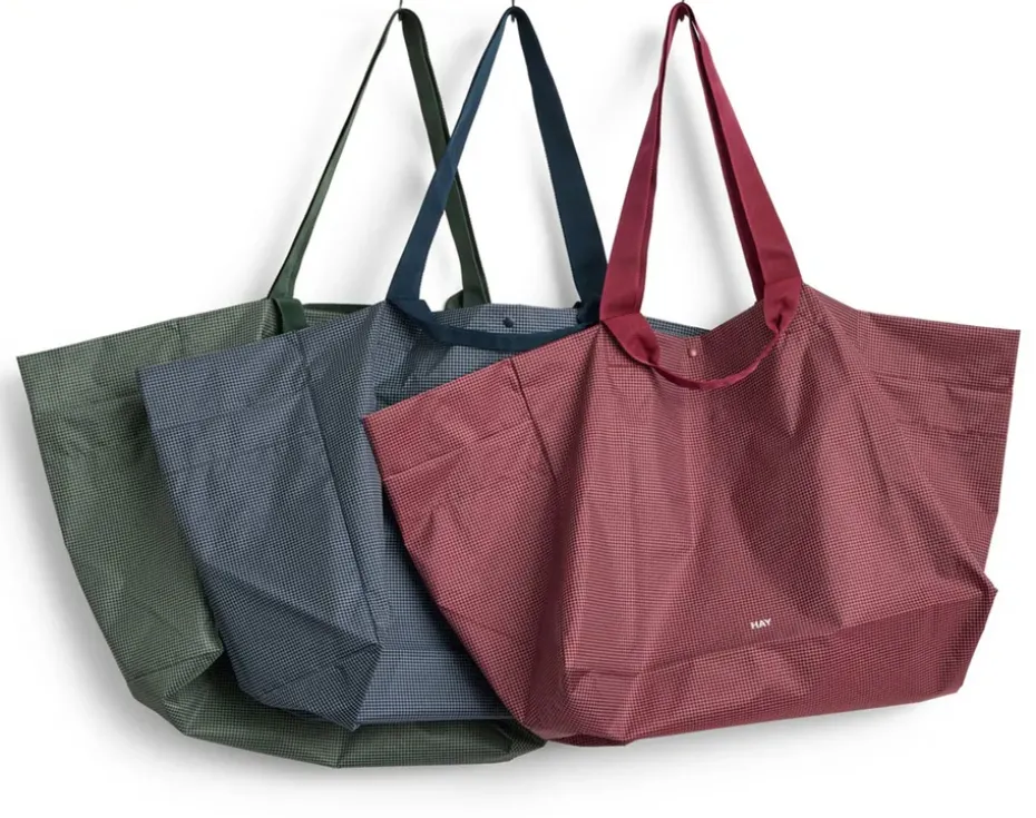 Grid Weekend Bag, Burgundy, medium