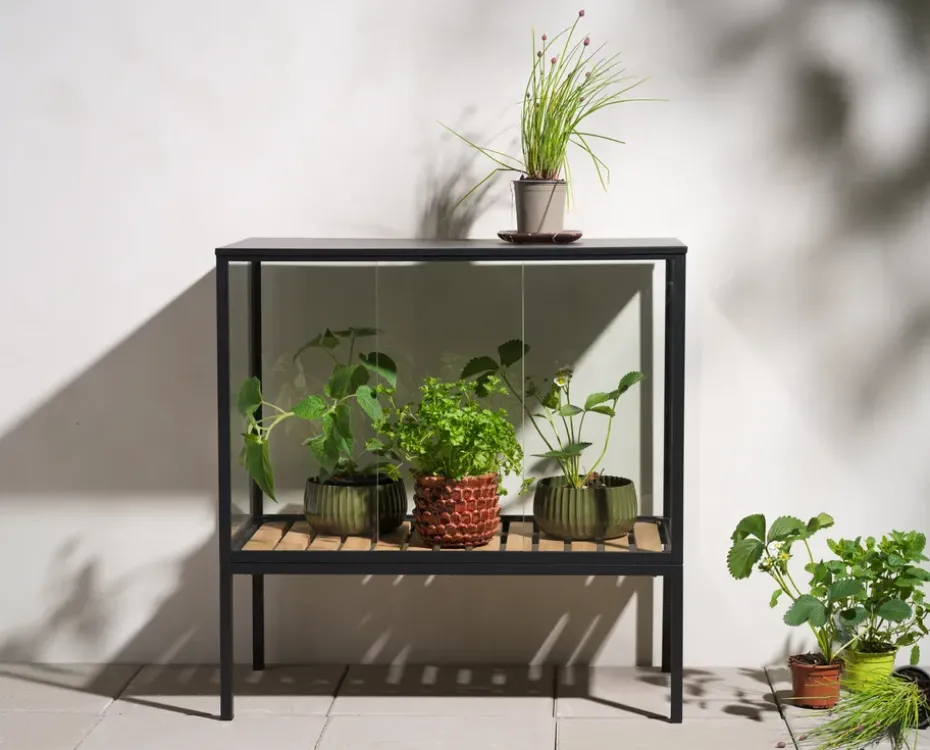 Grower Greens plant cabinet, Black, 81x82 cm