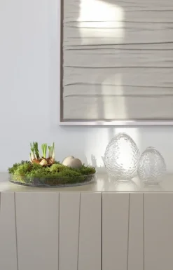 Gry standing egg 16 cm, Clear