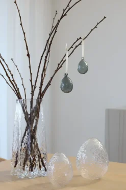 Gry standing egg 12 cm, Clear